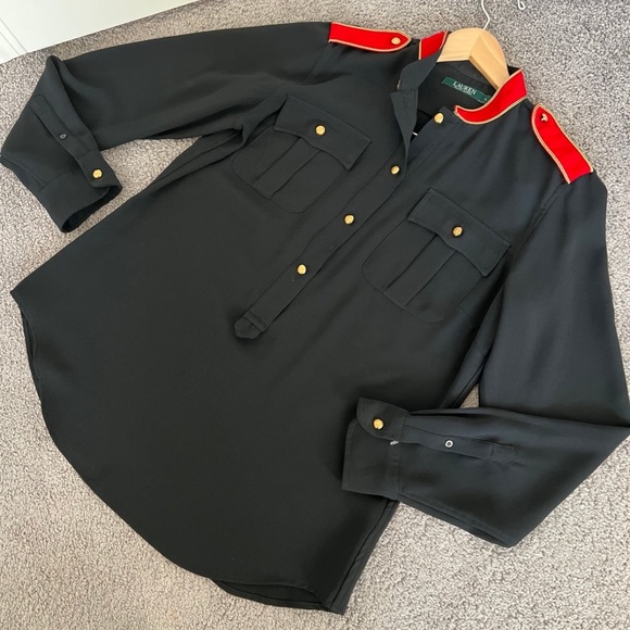 RALPH LAUREN WOMAN BLACK RED  shirt  LONG sleeves - Picture 5 of 8